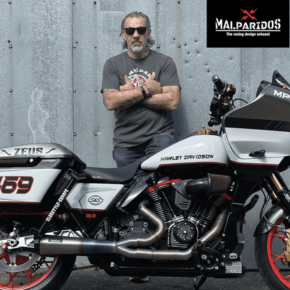 Système d'échappement haute performance MPRDS Malparidos 2:1 pour M8 Touring Euro 4 et Euro 5