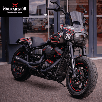 Malparidos 2 in 1 Exhaust system for Harley-Davidson Softail Milwaukee 8 models.